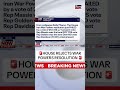 House rejects war powers resolution