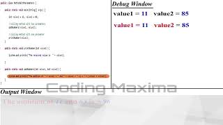 Method Calling with Parameters in Java | Methods with Arguments | English | Coding Maxima
