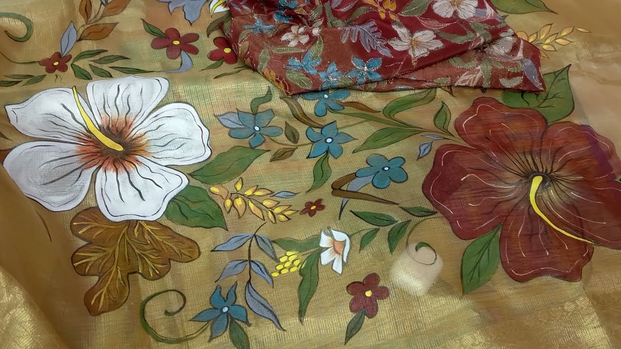 Ammucrazy Collections is live! customized Hand painting saree 🎨🖌️