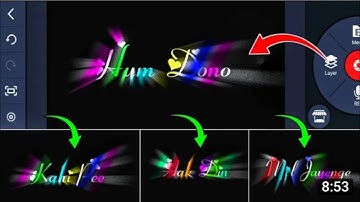 how to make colorful text in kinemaster | light rays video editing in kinemaster |