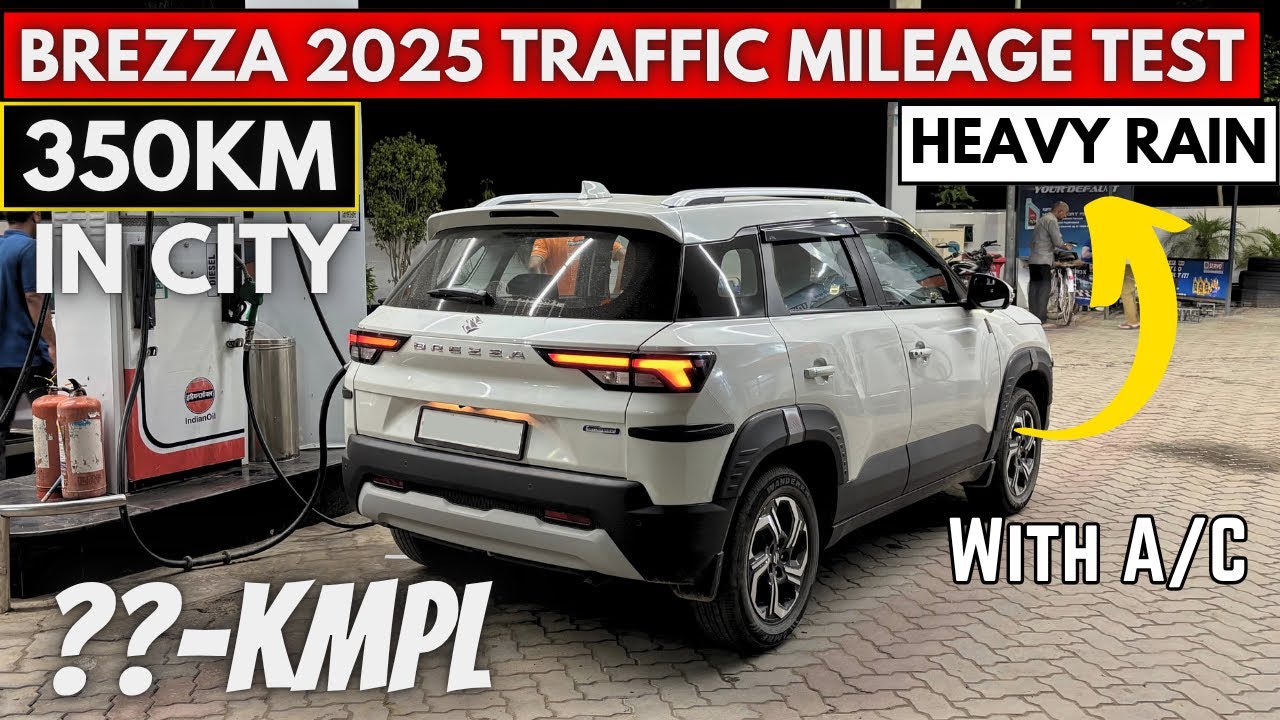 Maruti Brezza Facelift 2025 Mileage Test Petrol 2025 | Brezza Automatic Mileage | brezza zxi 2025