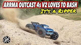 ARRMA Outcast 4s V2 Second Bash. Ended Up With Belted DBoots Katars On It.