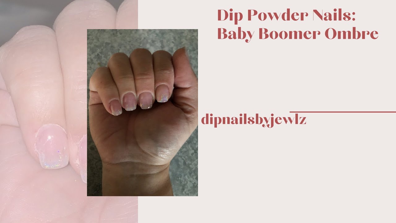 Baby Boomer Nails with Dip Powder (tap method) YouTube