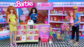 Barbie & Ken Doll Family Valentines Day And Grocery Shopping
