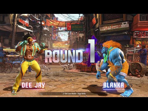 Street Fighter 6 - Dee Jay Vs Blanka [Old Town Market] [CPU Level 8] [4K @ Max Settings]