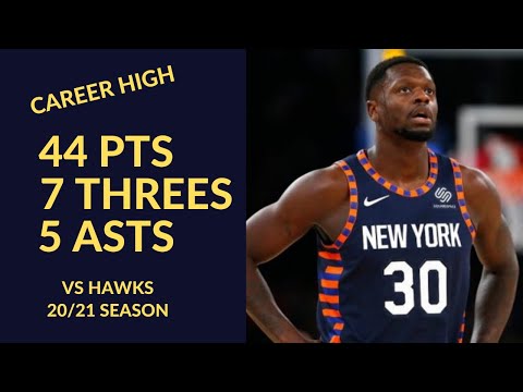 Julius Randle Career High 44 Pts 7 Threes 9 Rebs 5 Asts Highlights vs Hawks | NBA 20/21 Season