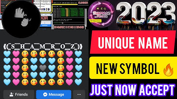 How To Make Heart Name Facebook Account 2023 | Facebook Emoji Name Account 2023 | Working Trick