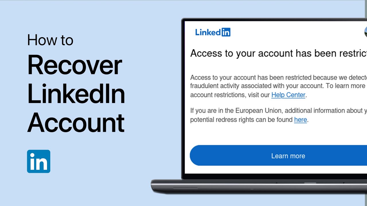 How To Recover Lost or Restricted LinkedIn Account - Tutorial - YouTube
