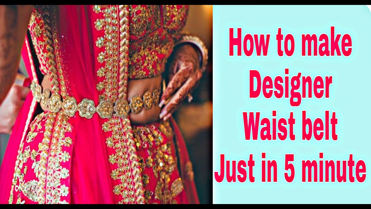 How to Make Designer Waist Belt / waist belt for suit / sarees /easiest