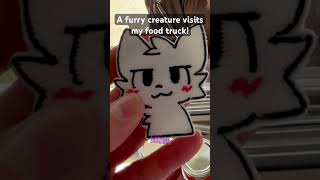 Furry visits my food truck! #furry #fursuit #furries