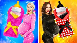 GOOD GIRL VS BAD GIRL! | Rich vs Broke Pregnancy Moments and Types of Students in College by RATATA