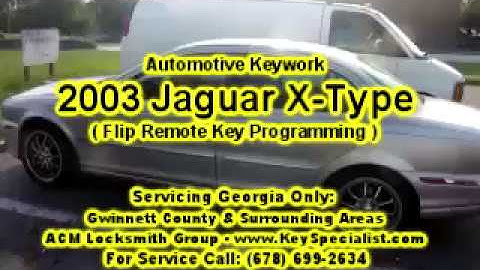 2003 Jaguar X Type - Flip Remote Key Programming!