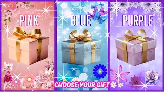 Chouse your gift🎁🤩💝🤮3 gift box challenge #pink#blue#purple #chooseyourgift #pickonekickone #3giftbox