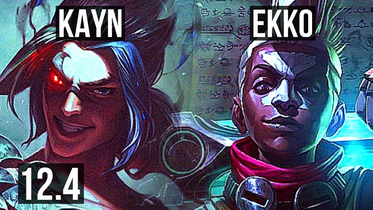 KAYN vs EKKO (JNG) (DEFEAT) | Rank 4 Kayn, 7 solo kills, Godlike | JP Grandmaster | 12.4