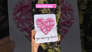 Viral Thread Card Idea💓 || Cute Gift idea💝 #shorts #diy #giftideas #craft #youtubeshorts #diycrafts