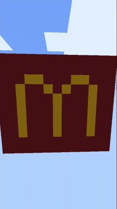 Minecraft Pixel Art - McDonald Logo#minecraft #pixelart #shorts #minecraftpixelart #mcdonalds #logo