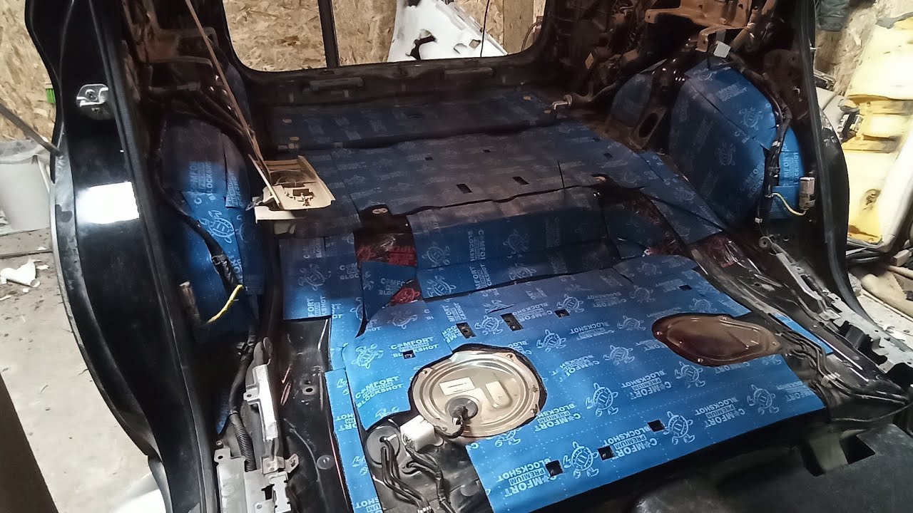 шумоизоляция салона, крыши и дверей Subaru tribeka b9.