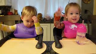 Twins try rainbow cauliflower