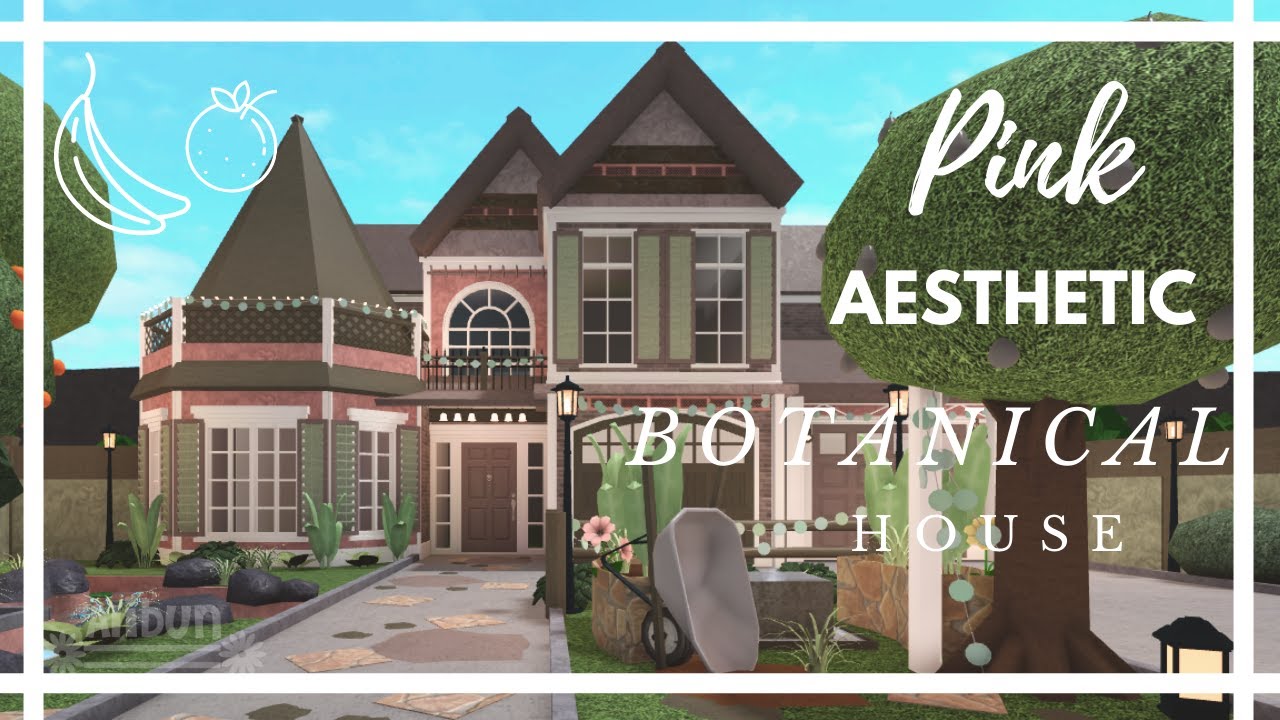  Pink Botanical Aesthetic House Bloxburg Alibun EXTERIOR YouTube