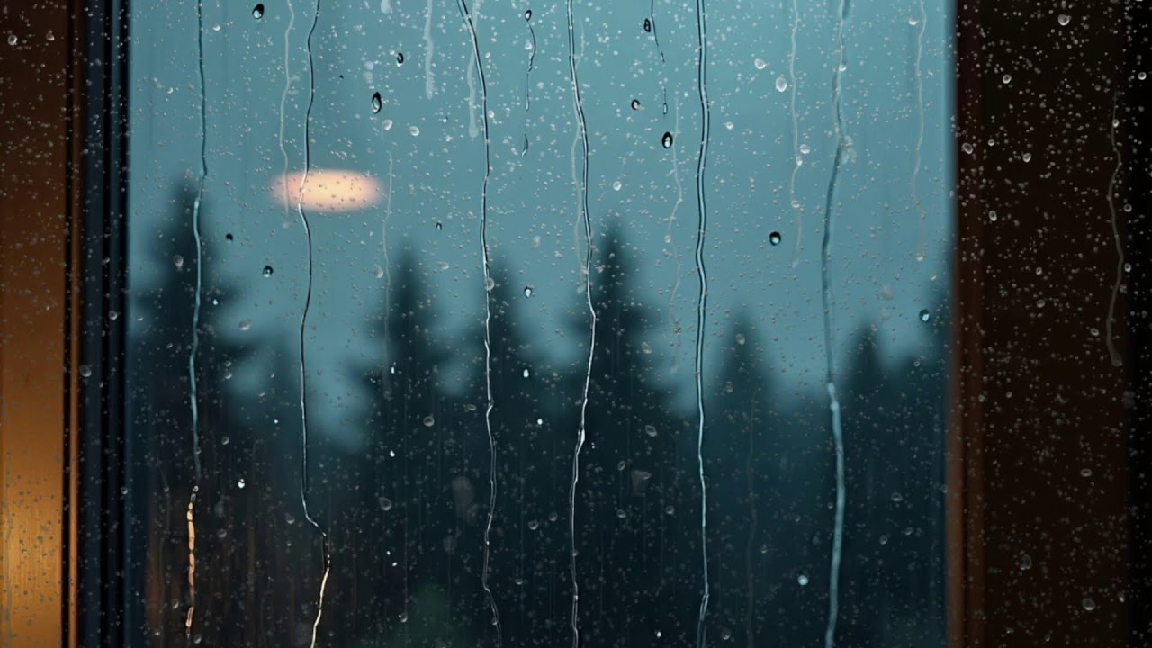 Soothing Rain Sound on Window with Thunderstorm | Fall Asleep Fast & Stay Asleep