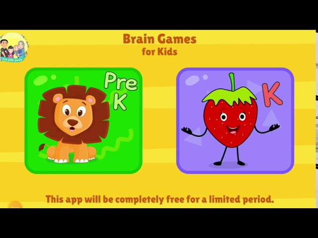 Brain Games For Kids Game Edukasi Android Youtube