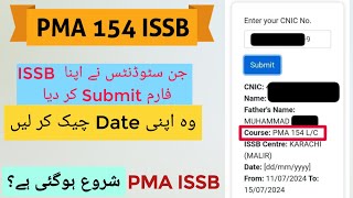PMA 154 ISSB date preparation and complete ISSB Notes