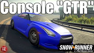SnowRunner: This Nissan GT-R Mod has some STRANGE FEATURES! (Console Mod)
