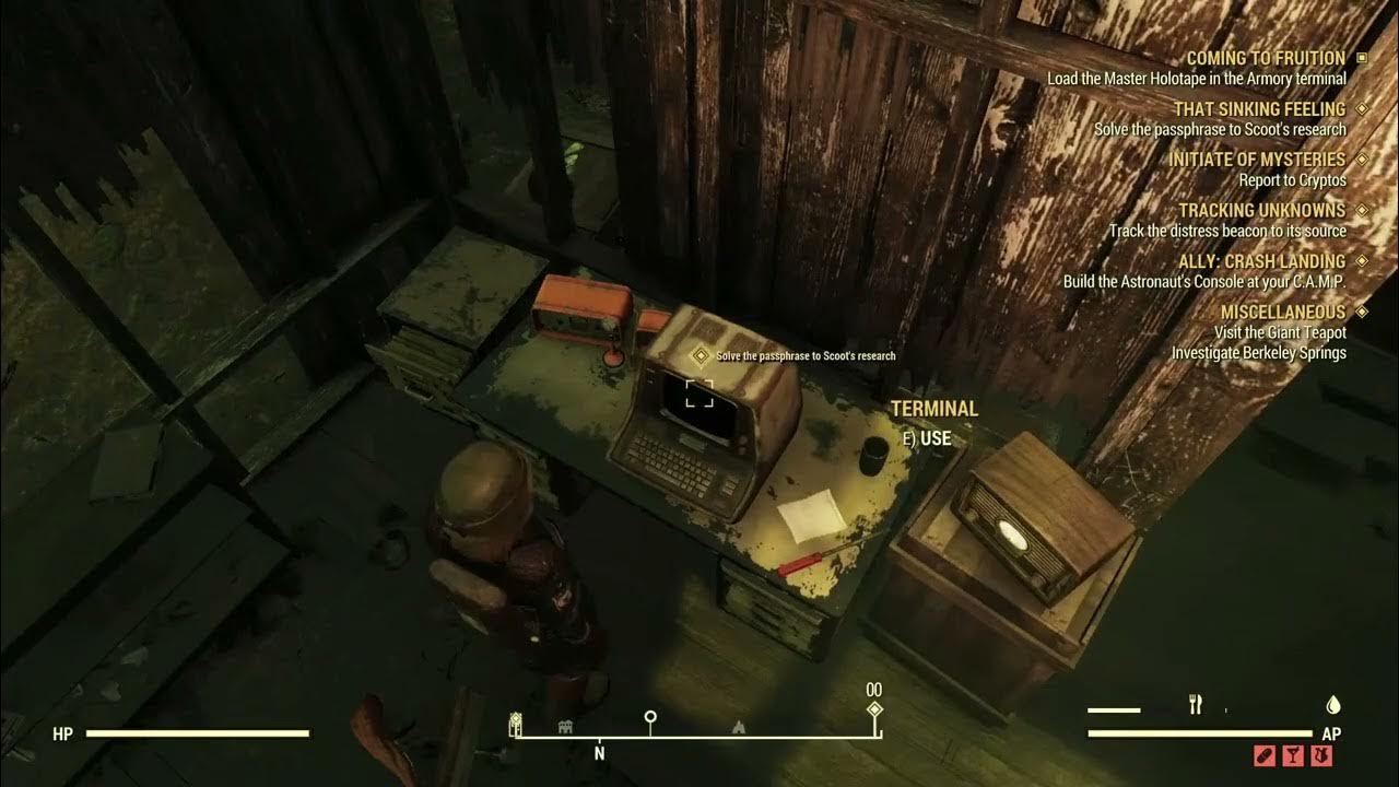 Fallout 76 How to Solve the Passphrase to Scoot's research YouTube