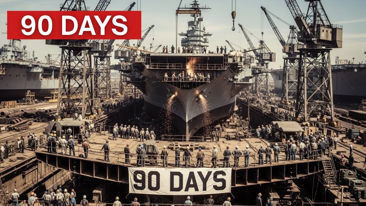 How America Built Aircraft Carriers in 90 Days: The Shipyard Miracle The Enemy Couldn't Believe