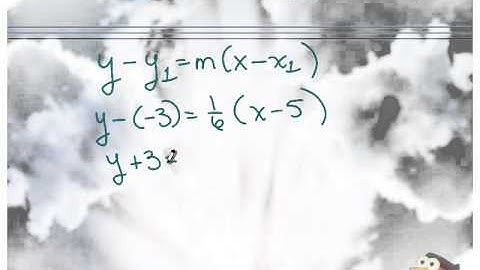 Point-Slope Form Part 1