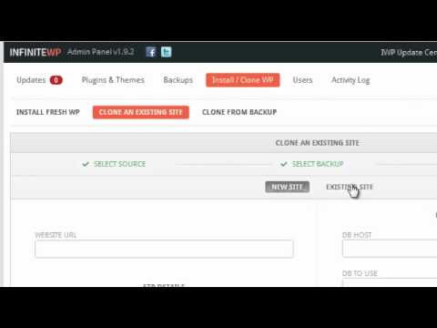 InfiniteWP - Addon - Install/Clone WordPress