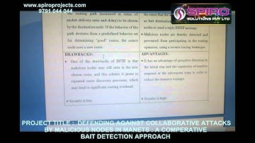 DEFENDING AGAINST COLLABORATIVE ATTACKS BY MALICIOUS NODES IN MANETS  A COMPERATIVE BAIT DETECTION