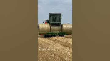 JOHN DEERE 3 in 1 Round Baler #bigtractorpower #johndeere #haybale #agriculture