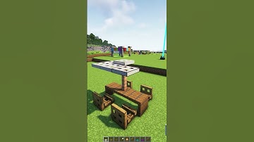 PICNIC TABLE IN MINECRAFT #shorts #minecraft #gardenbuildhacks