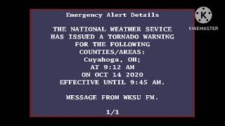 EAS Test: Tornado Warning for Cleveland OH (October 14, 2020)