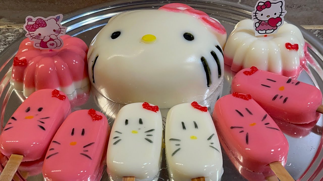 💥GELATINAS de HELLO KITTY😺📌PASO a PASO y FACIL de PREPARAR