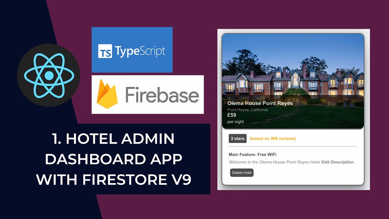 1. Hotel Admin Dashboard App With Firestore Version 9 Intro #react # ...