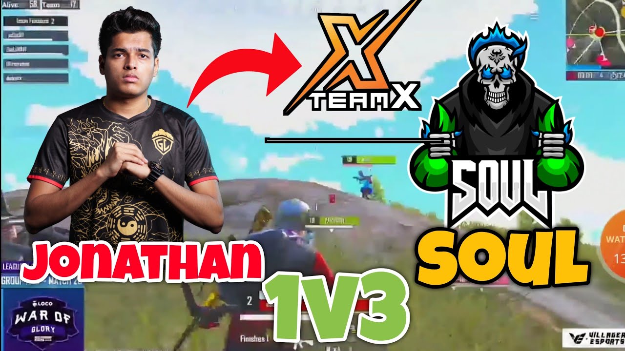 JONATHAN 1V3 SOUL WITH SINGLE GRENADE 🔥 | SOUL VA GODL 