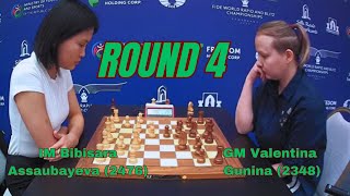 Bibisara Assaubayeva - Valentina Gunina | Womens World Blitz 2023 | Round 4