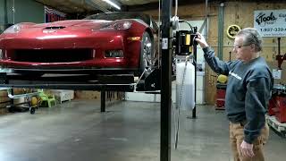 HOW TO 4 post car lift cable and lock adjustment, four post car lift operation. Car lift safety.