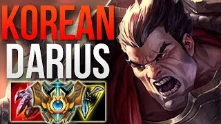 INSANE DARIUS ADC - PERFECT GAME! | KOREAN CHALLENGER DARIUS BOT GAMEPLAY | Patch 8.13 S8