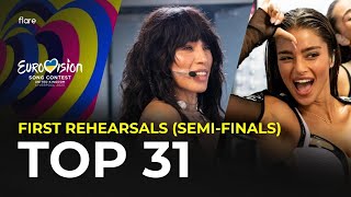 Eurovision 2023 Semi-Finals: First Rehearsals - My Top 31 (with Comments)