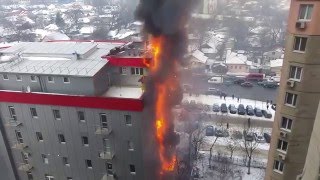 Пожар торгового центра. Кишинев 23.01.2016