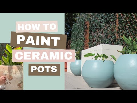 Patio Refresh - Outdoor DIY - How to Paint Ceramic Pots