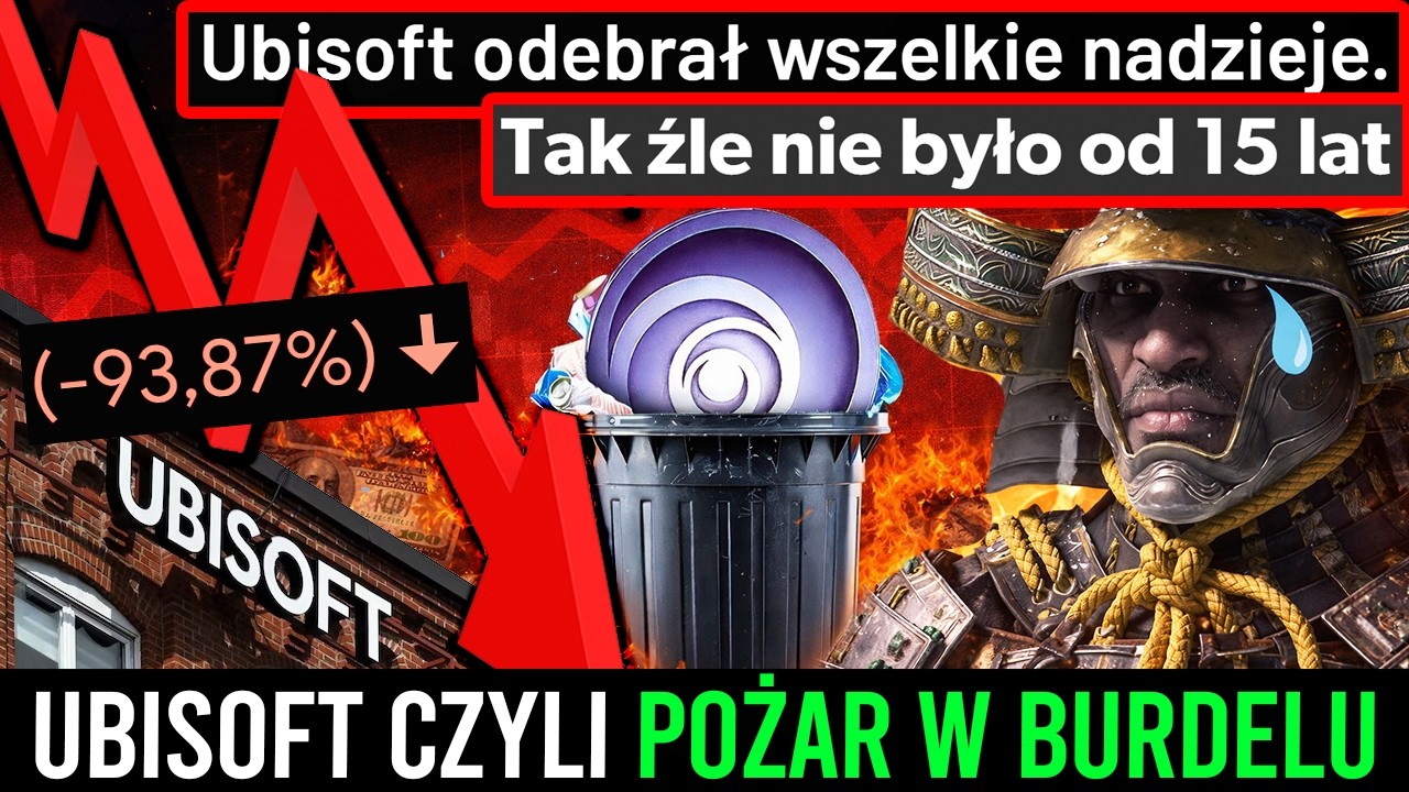 UBISOFT JUŻ SIĘ Z TEGO NIE PODNIESIE 🔥 STRATA 90% WARTOŚCI w 5 lat i desperackie kroki