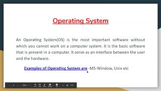 Class 5, Computer, Chapter 2, Part 1, (Topic-Software and its types), By Anju Chopra