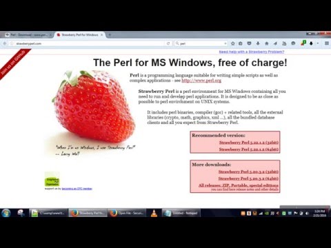How to Install perl on Windows 7 Operating System