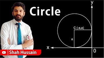 Equation of circle lying in 2nd Quad.and tangent to both axis || by Shah Hussain Maths Online 2020