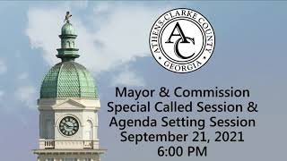 09-21-2021 Special Called Session & Agenda Setting Session