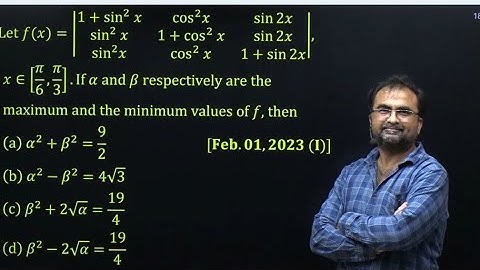IIT JEE Main PYQ Application of Derivatives 1 February 2023 Shift 1
